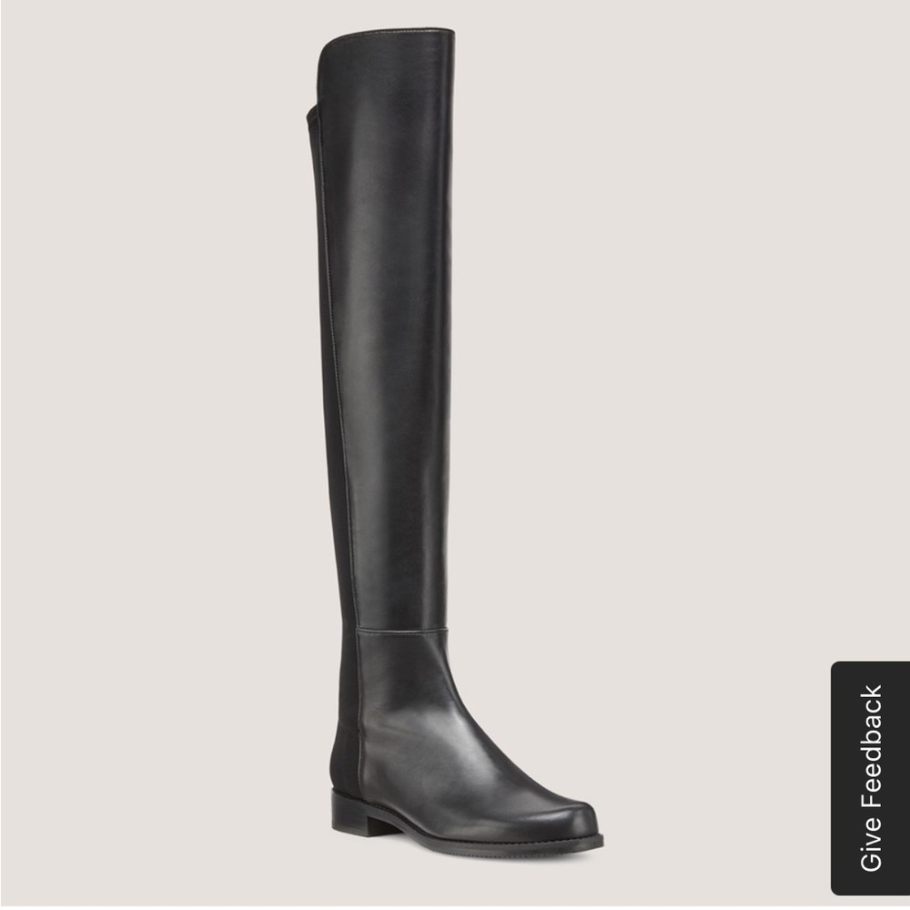 Stuart Weitzman Black Over-the-Knee Boots 5050 - Picture 2 of 9